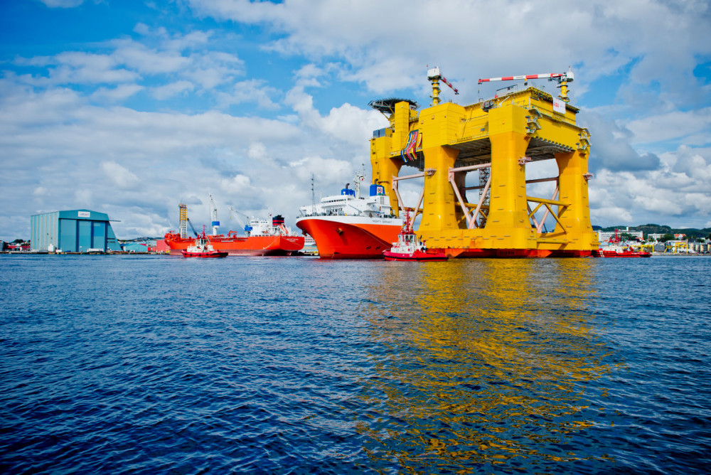 DolWin beta ved ankomst til Aibels verft i Haugesund